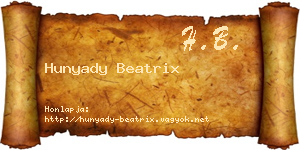 Hunyady Beatrix névjegykártya